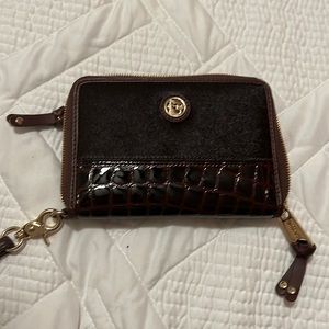Spartina 449 | Croc-Embossed Calf Hair & Leather Wallet